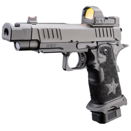 6mmProShop Staccato Licensed P COMP SOC 2011 Gas Blowback T8 Airsoft Pistol w/ Muzzle Compensator (Model: Green Gas)
