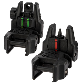 Mira APS Gen 2 Rhino Flip-up Sight Package with Fiber Optic Inserts - Black